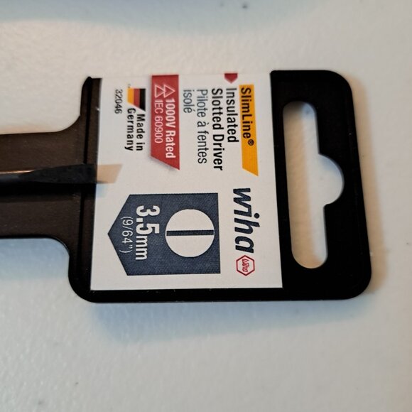 NEW 2 pcs Wiha 3.5mm 9/64" Insulated SlimLine Slot Screwdriver 32046 Germany - Picture 2 of 6